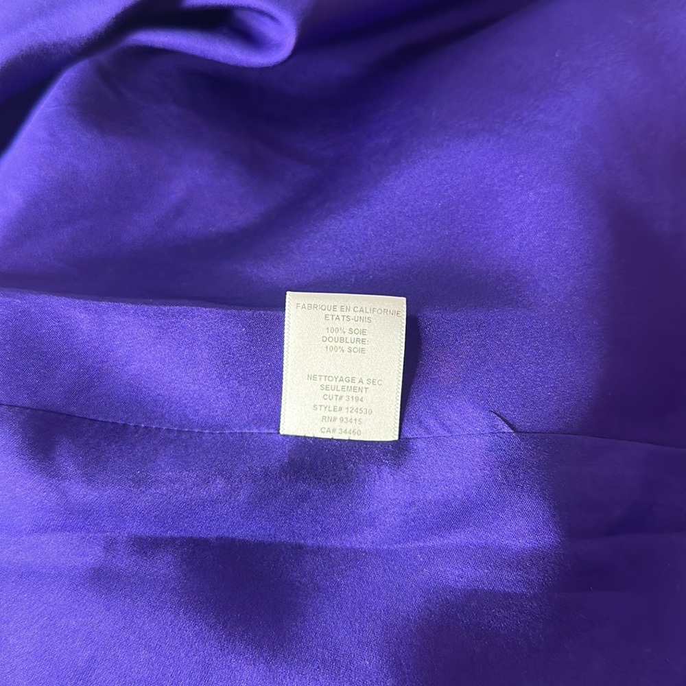 TRINA TURK DEVENDRA ‘ULTRA VIOLET’ 100% Silk fit & flare paisley print dress 0 - Picture 10 of 10